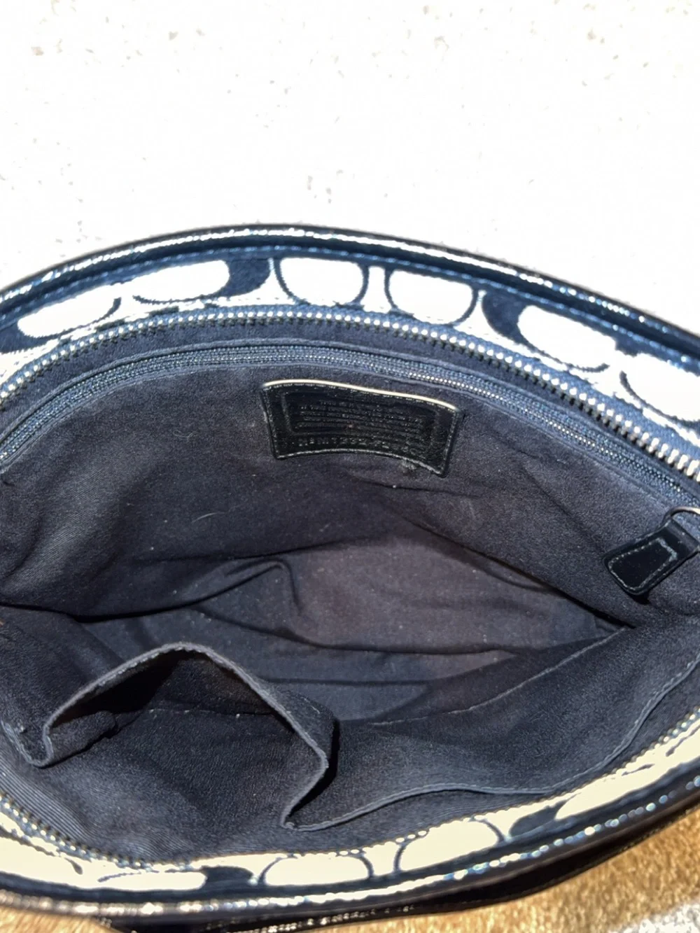Coach Gray and Black Signature Jacquard Crossbody Bag